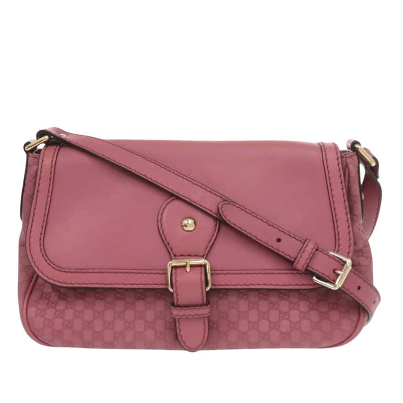 Gucci Microguccissima Sukey Crossbody Pink Leather Very good condition - Front View