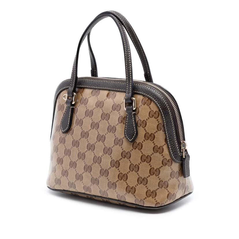 Gucci Mini GG Crystal Dome Satchel Beige Very good condition - Back View