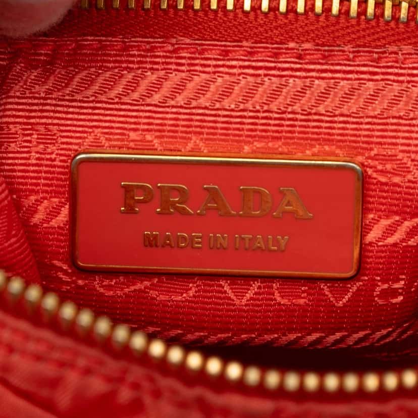 Prada Quilted Tessuto Hobo Orange Very good condition - Box View