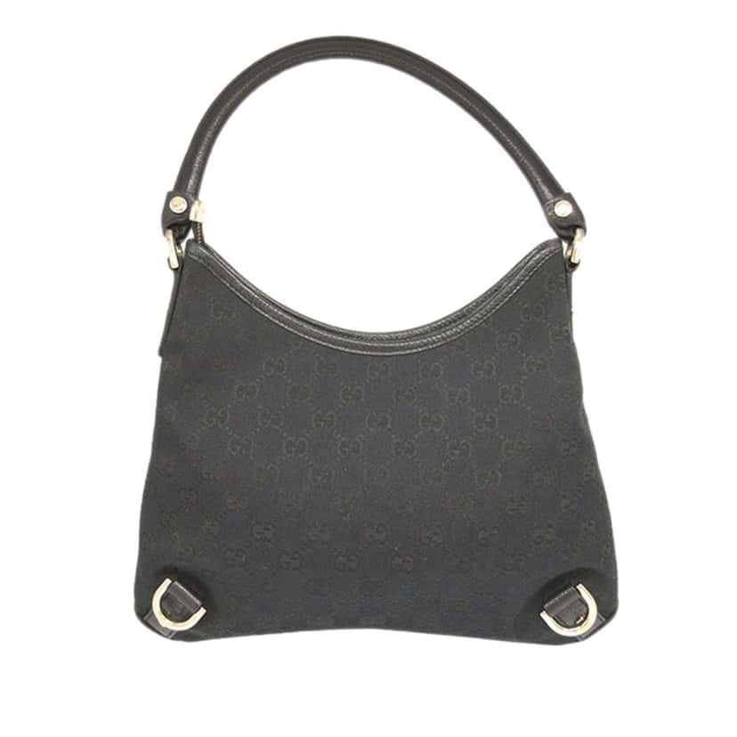 Gucci GG Canvas Abbey D Ring Shoulder Bag Black Very good condition - Back View