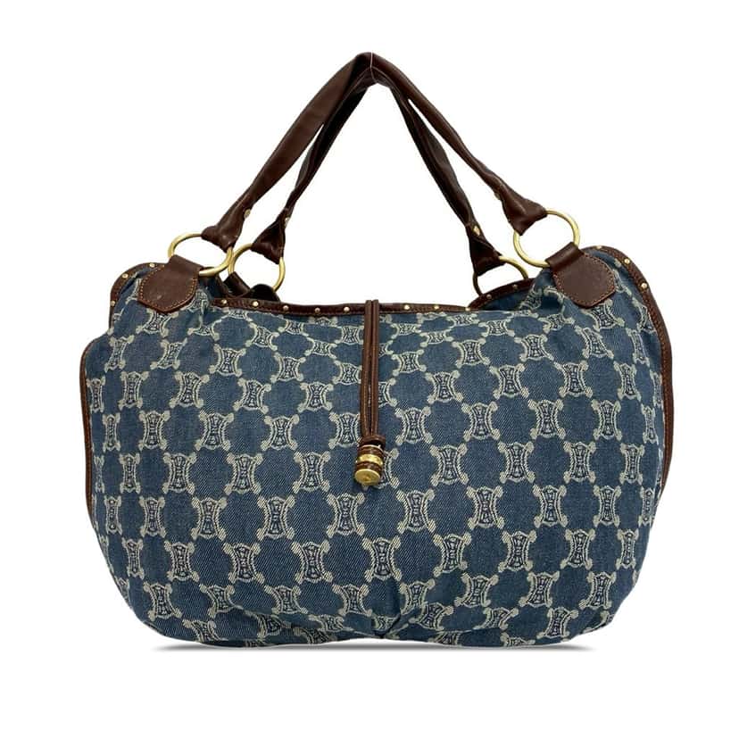 Celine Macadam Denim Bittersweet Hobo Blue Very good condition - Back View