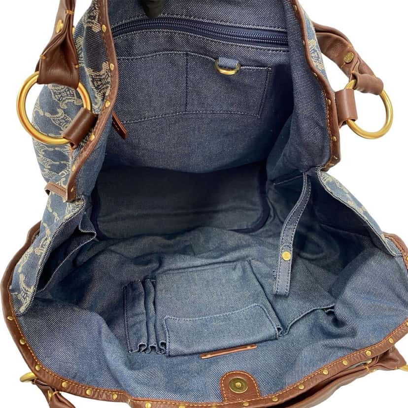 Celine Macadam Denim Bittersweet Hobo Blue Very good condition - Inside View