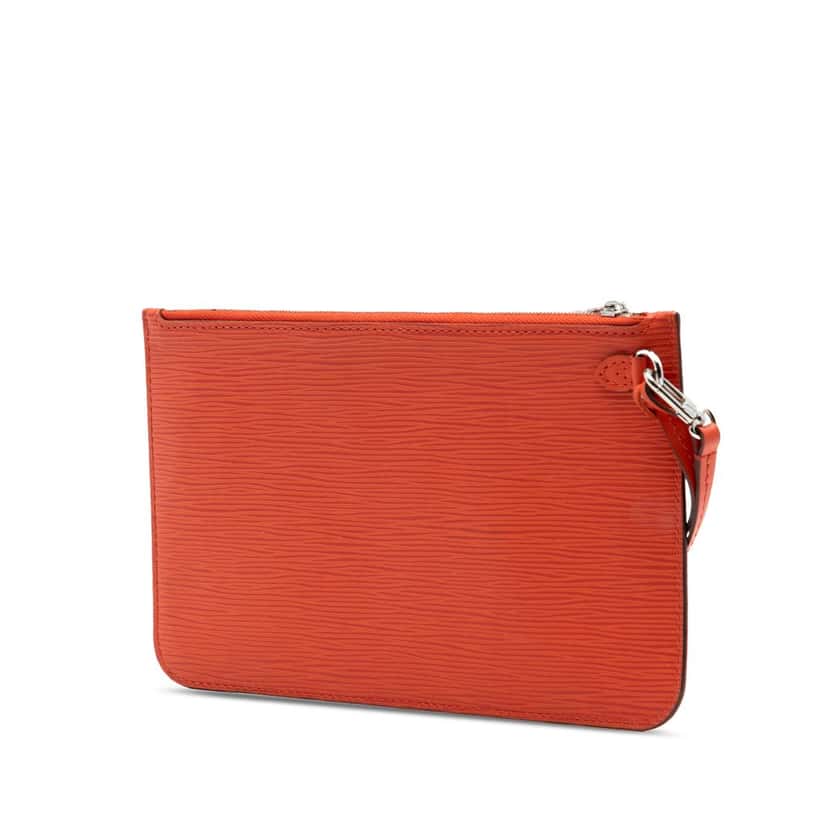 Louis Vuitton Epi Neverfull Pouch Orange Leather Very good condition - Back View