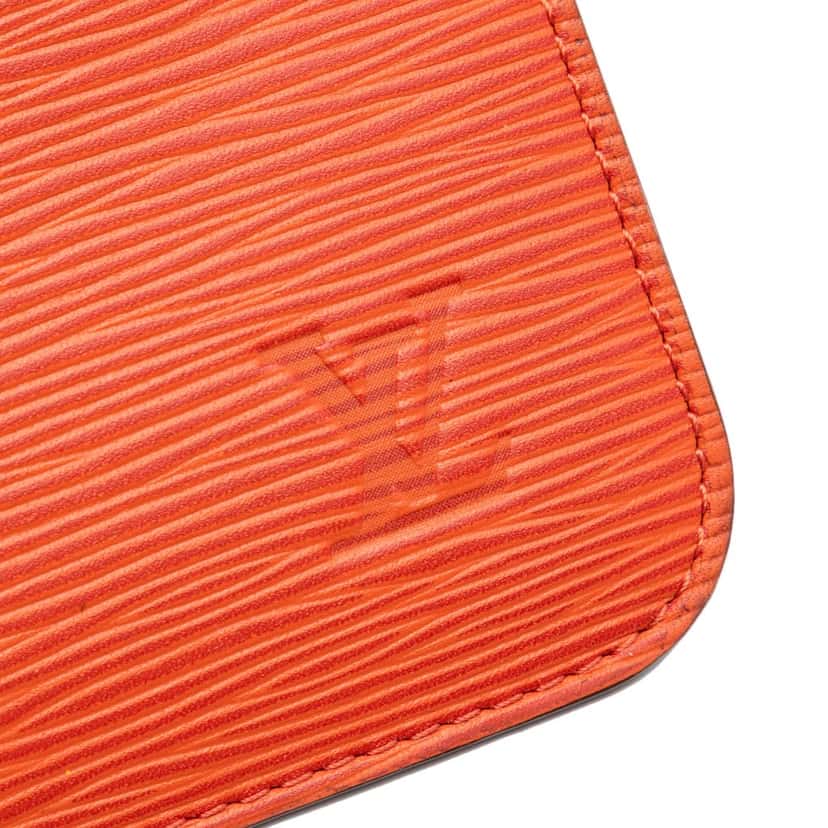 Louis Vuitton Epi Neverfull Pouch Orange Leather Very good condition - Box View