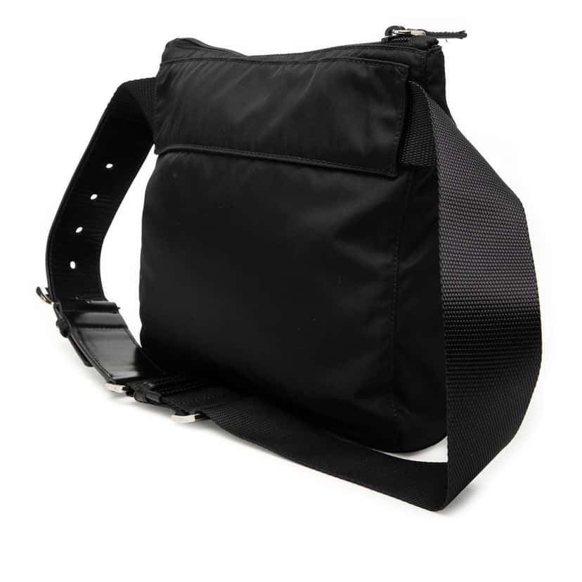 Prada Tessuto Multi Pocket Belt Bag Black Very good condition - Back View