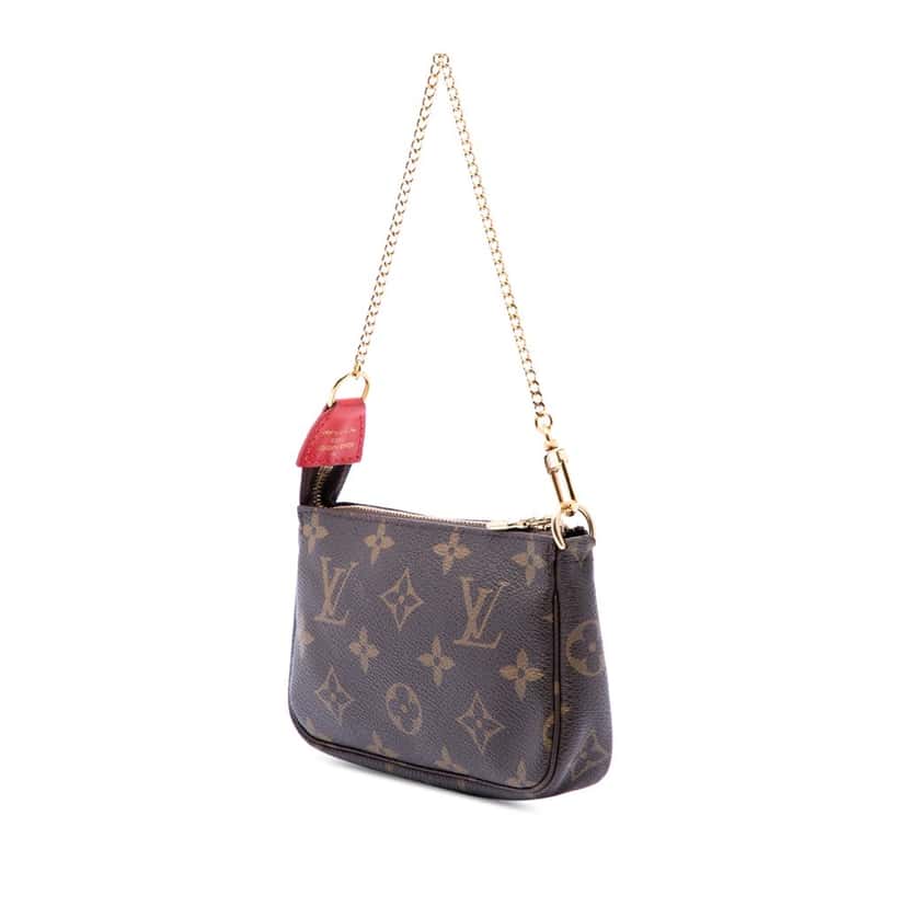 Louis Vuitton Monogram Cats Christmas Animation Mini Pochette Accessories Brown Very good condition - Back View
