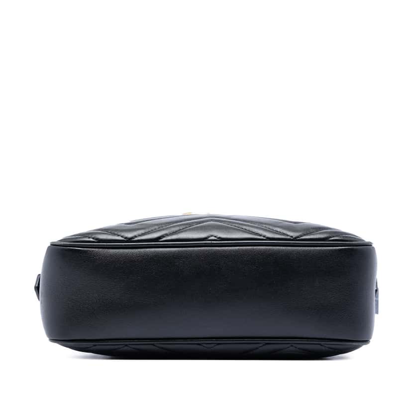 Gucci Small GG Marmont Matelasse Calfskin Crossbody Black Leather Very good condition - Inside View