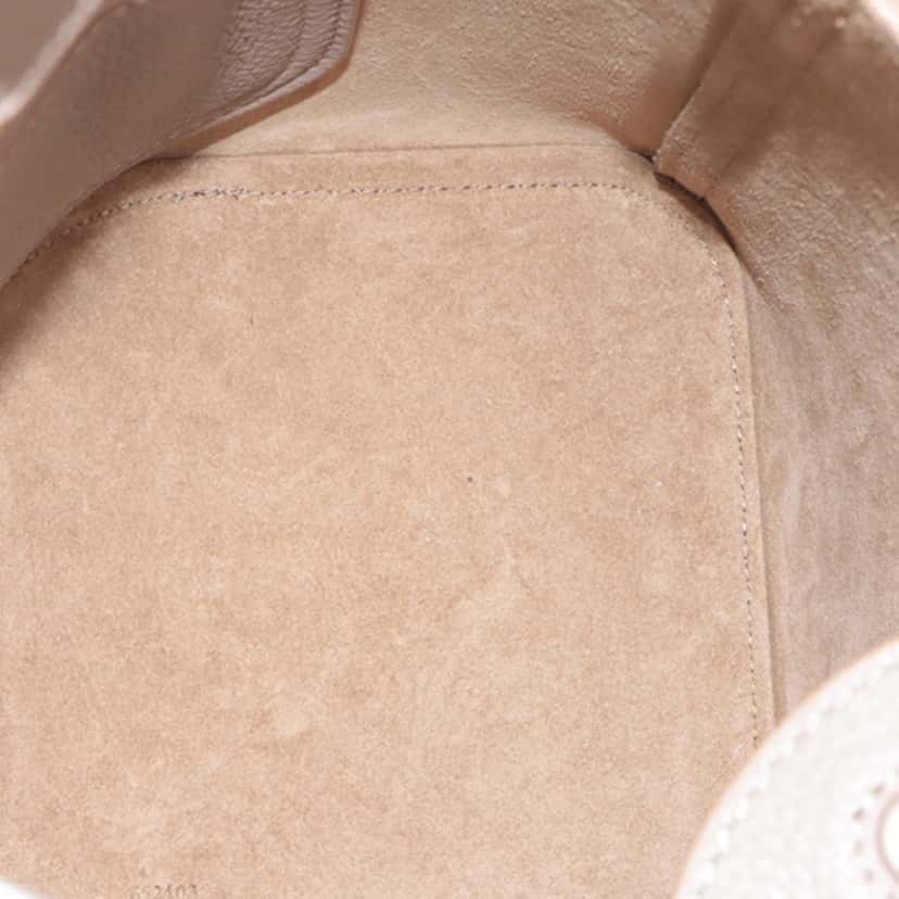 Loewe Mini Soft Grained Calfskin Pebble Bucket Bag Beige Leather Very good condition - Box View