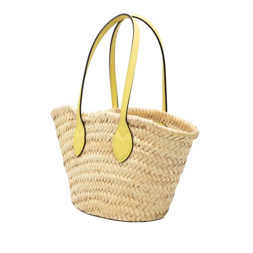 Gucci Straw Logo Tote Beige Very good condition - Back View