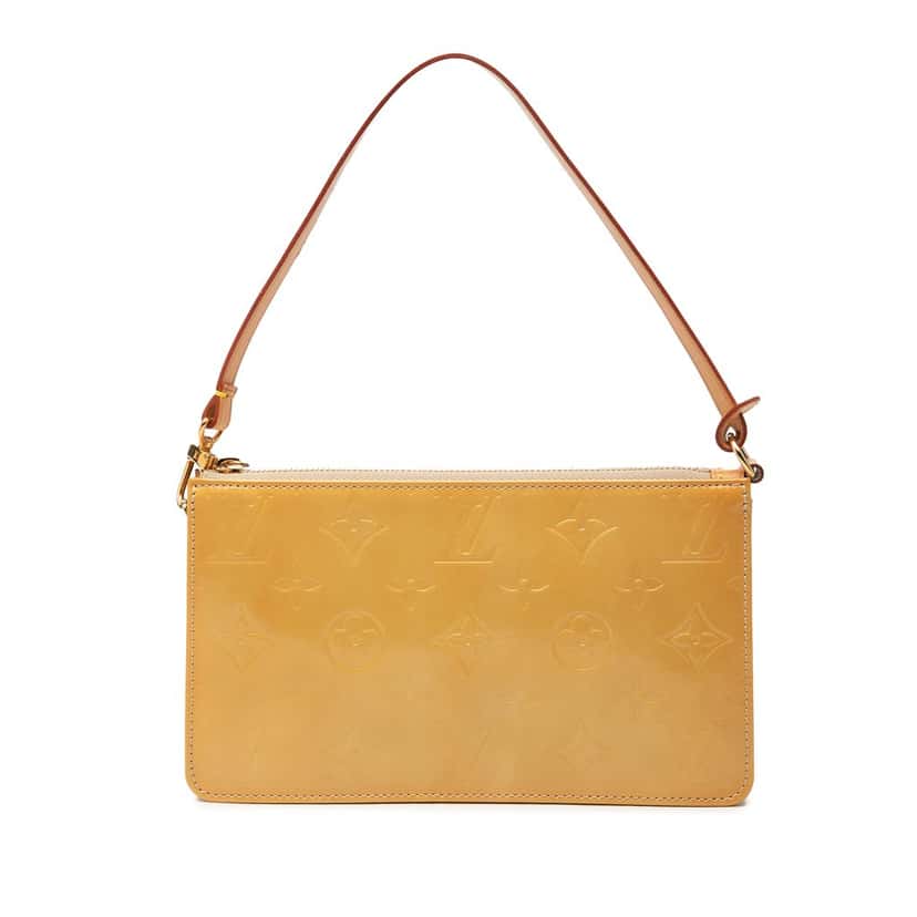 Louis Vuitton Monogram Vernis Pochette Lexington Yellow Leather Very good condition - Front View