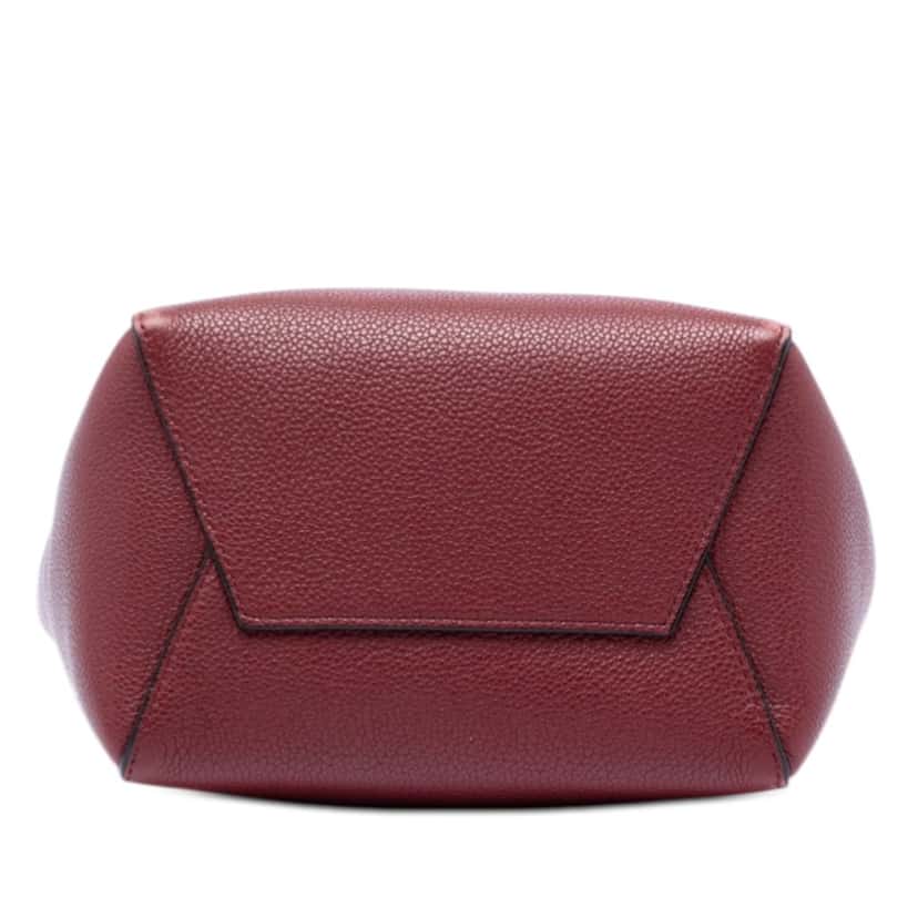 Celine Small Leather Seau Sangle Bucket Bag Red Leather Very good condition - Inside View