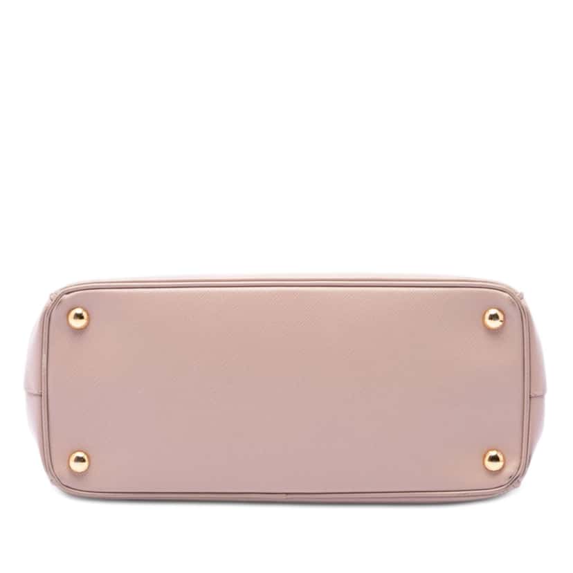 Prada Small Saffiano Lux Galleria Double Zip Satchel Pink Leather Very good condition - Inside View