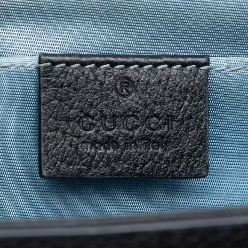 Gucci Small Calfskin Bee Star Padlock Crossbody Black Leather Very good condition - Box View