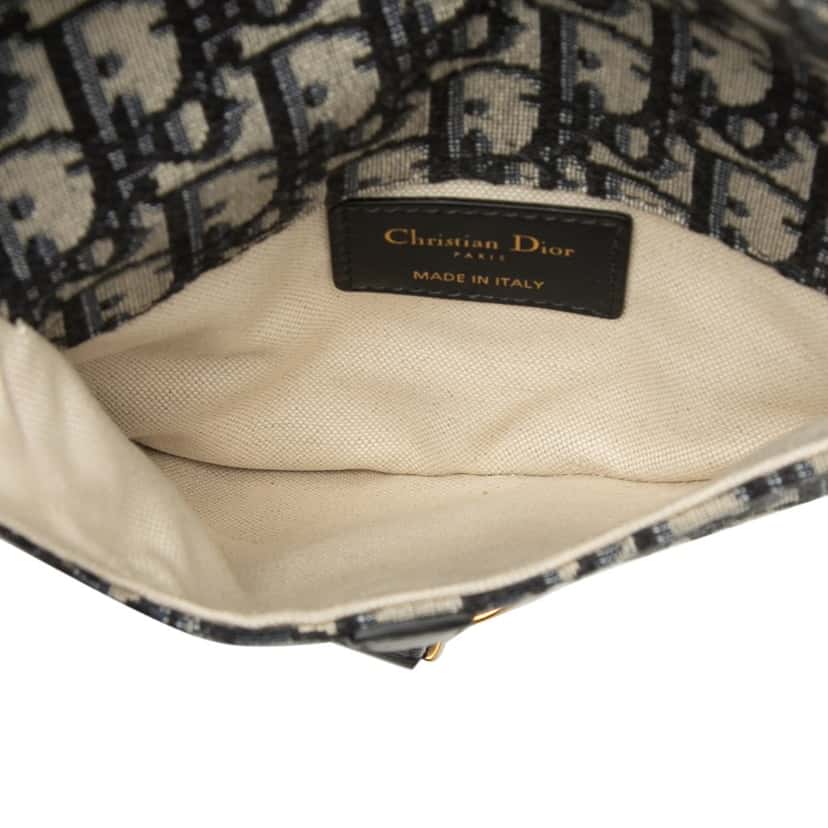 Dior Oblique Canvas Saddle Belt Bag Blue Very good condition - Model View