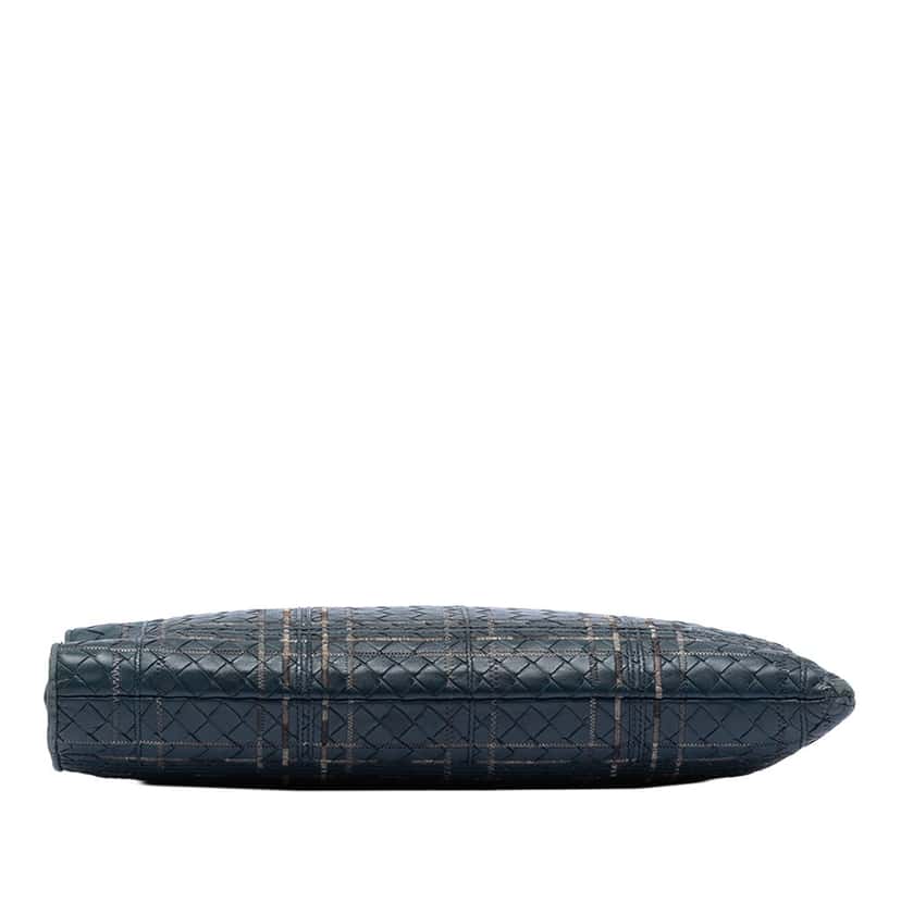 Bottega Veneta Nappa Intrecciato Metropolis Document Case Blue Leather Very good condition - Inside View