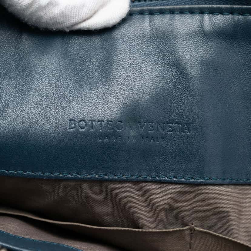 Bottega Veneta Nappa Intrecciato Metropolis Document Case Blue Leather Very good condition - Box View