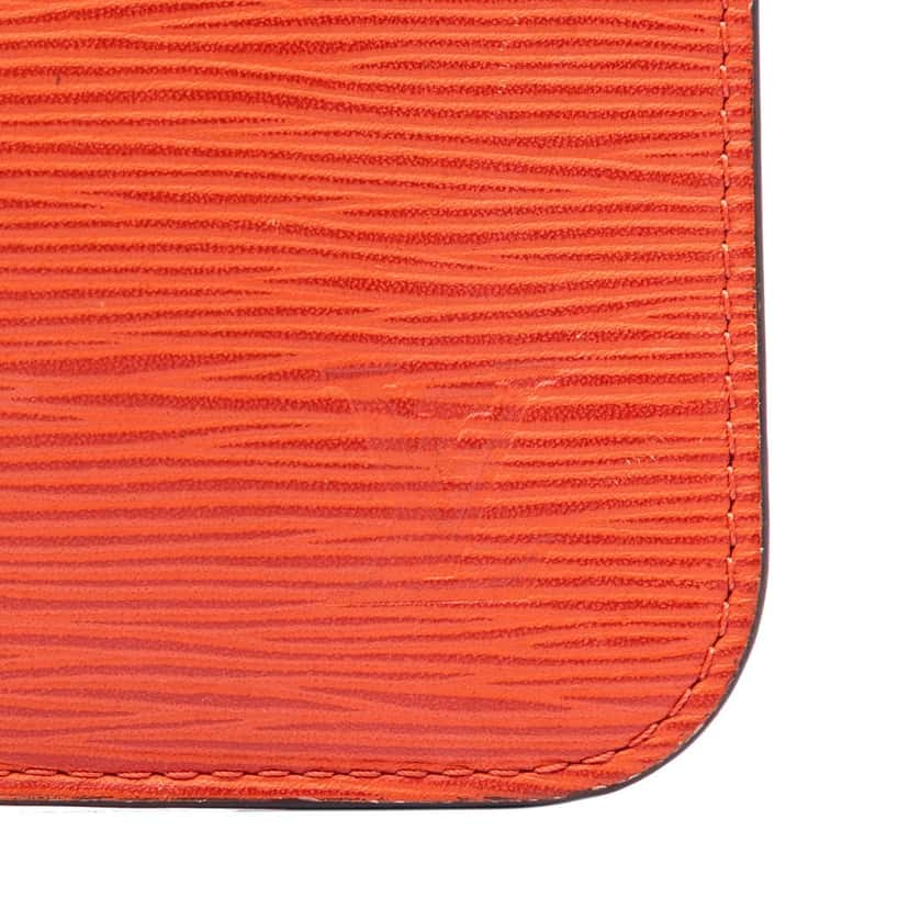 Louis Vuitton Epi Neverfull Pouch Orange Leather Very good condition - Box View