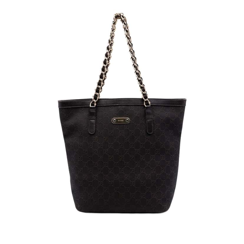 Gucci GG Denim Capri Tote Brown Very good condition - Front View