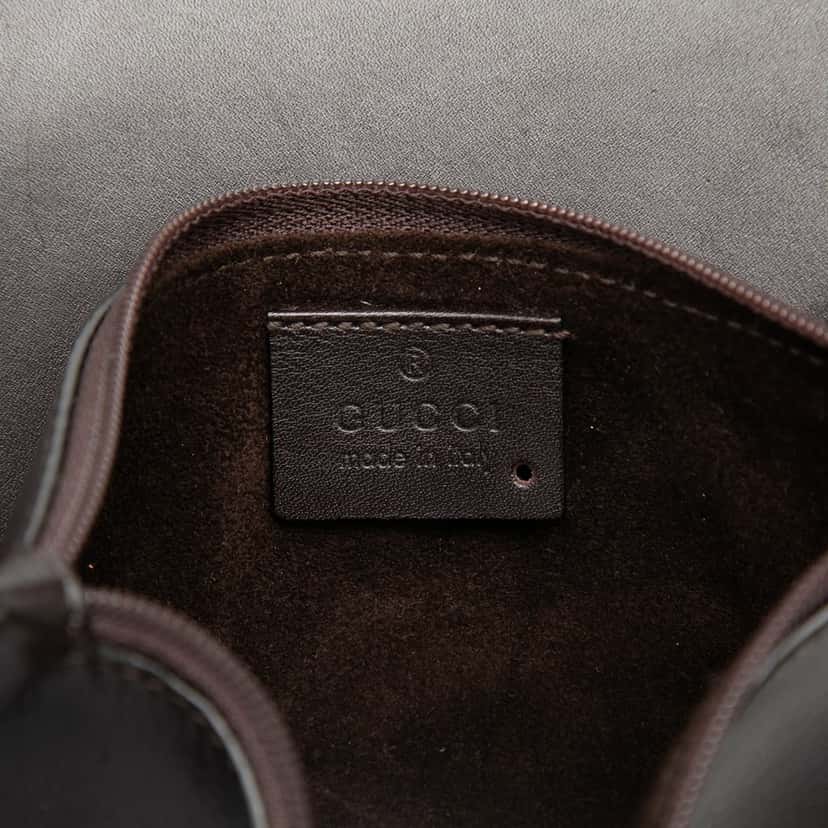 Gucci Leather Horsebit Handbag Brown Leather Very good condition - Box View
