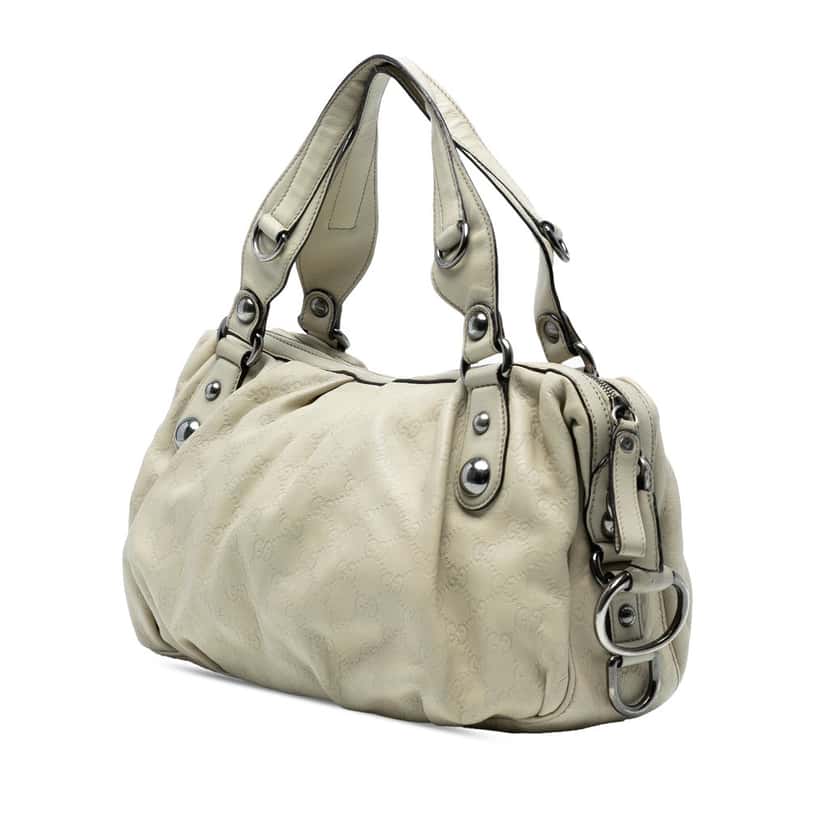 Gucci Guccissima Icon Bit Satchel Brown Leather Very good condition - Back View