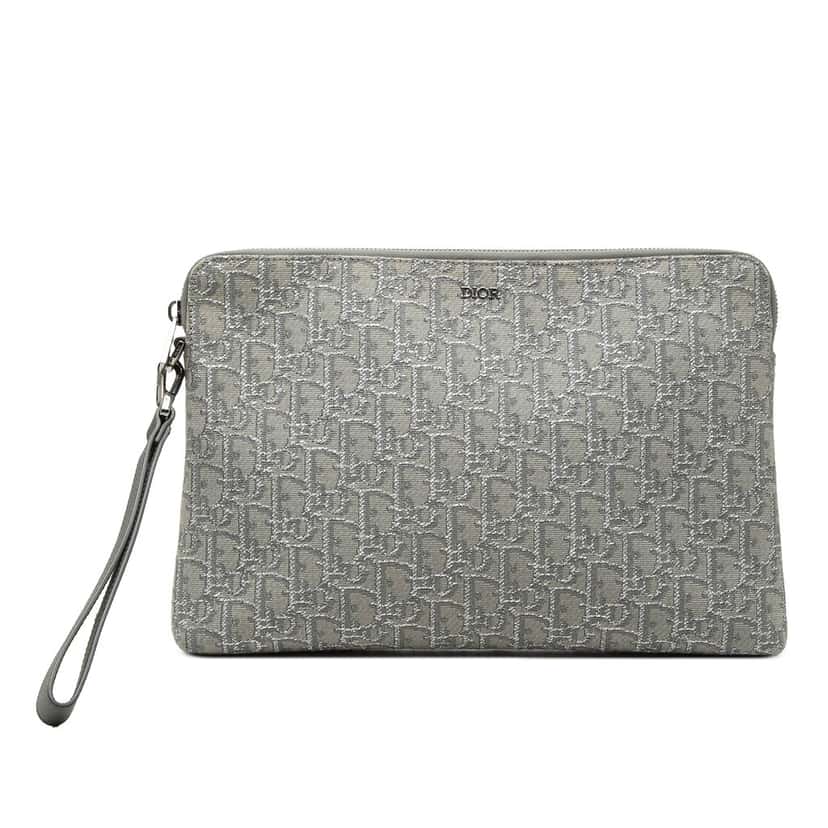 Dior Oblique Canvas A4 Zipped Pouch Other Very good condition - Front View