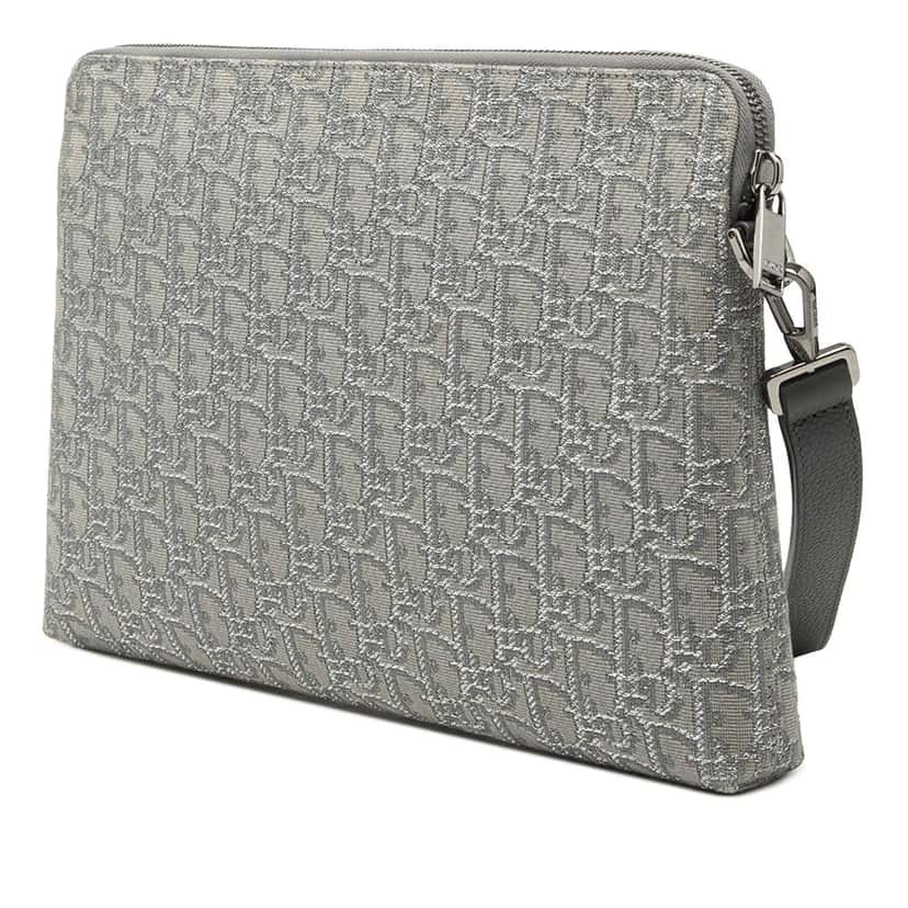 Dior Oblique Canvas A4 Zipped Pouch Other Very good condition - Back View