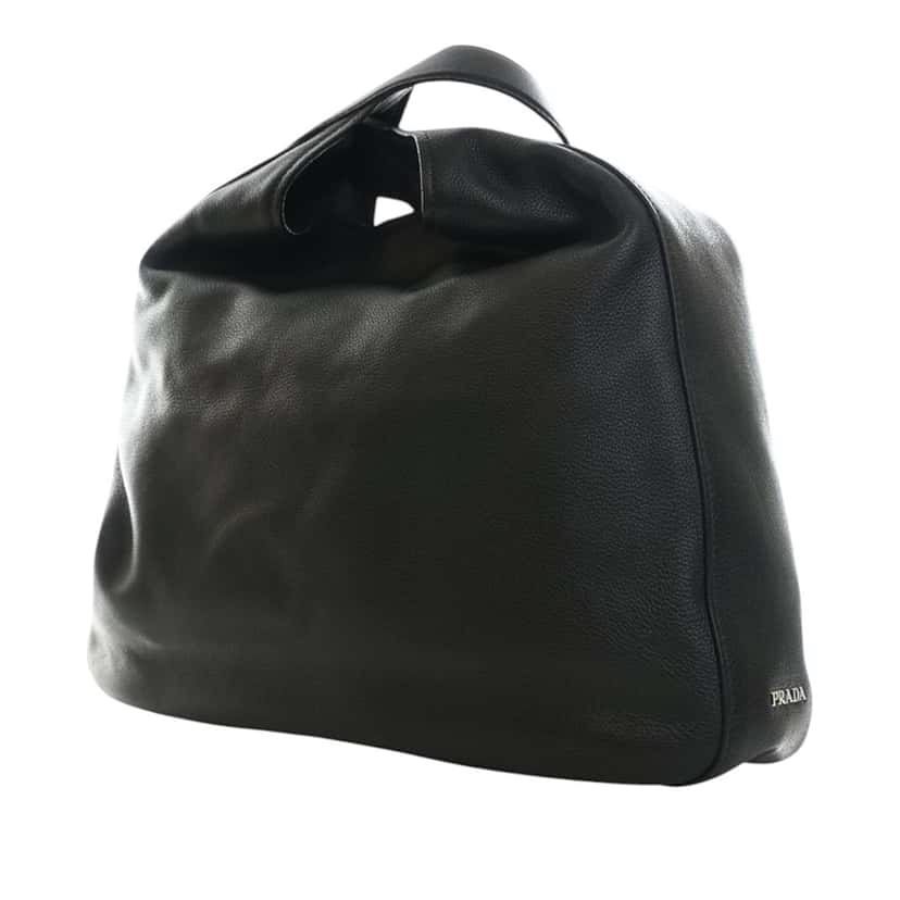 Prada Vitello Corsica Pocket Hobo Black Leather Very good condition - Inside View