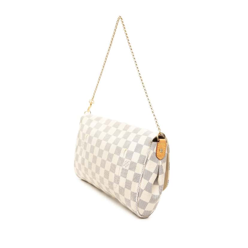 Louis Vuitton Damier Azur Favorite MM White Very good condition - Back View
