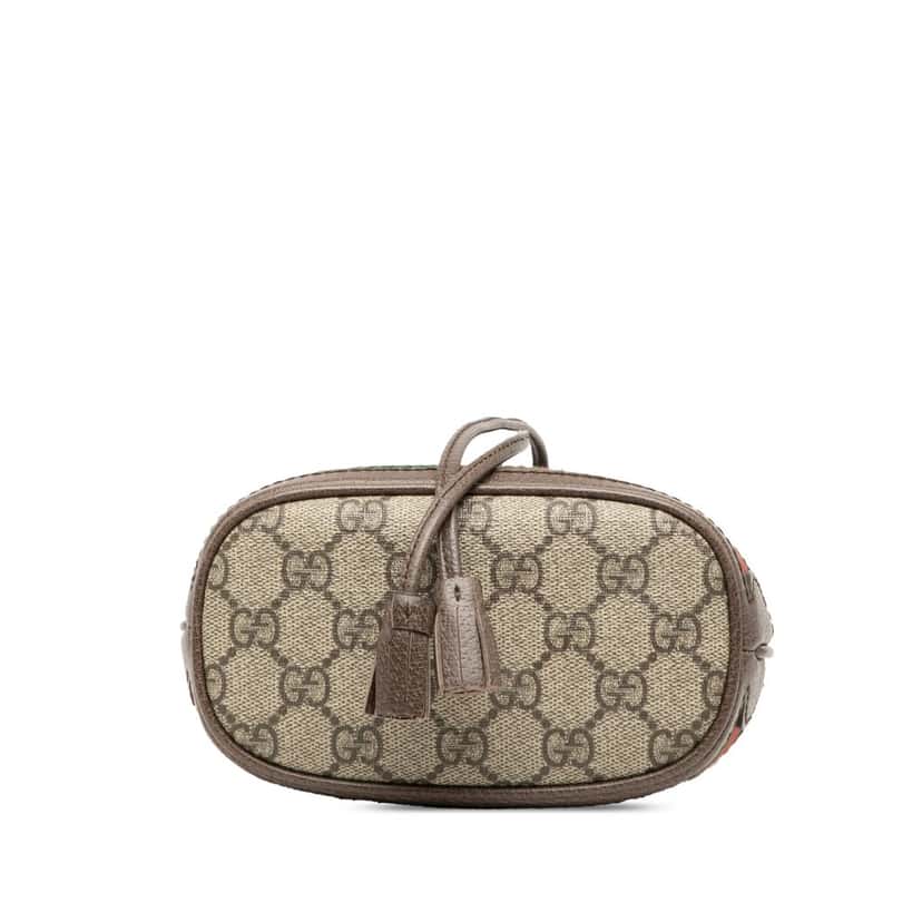 Gucci Mini GG Supreme Web Ophidia Bucket Bag Beige Very good condition - Inside View
