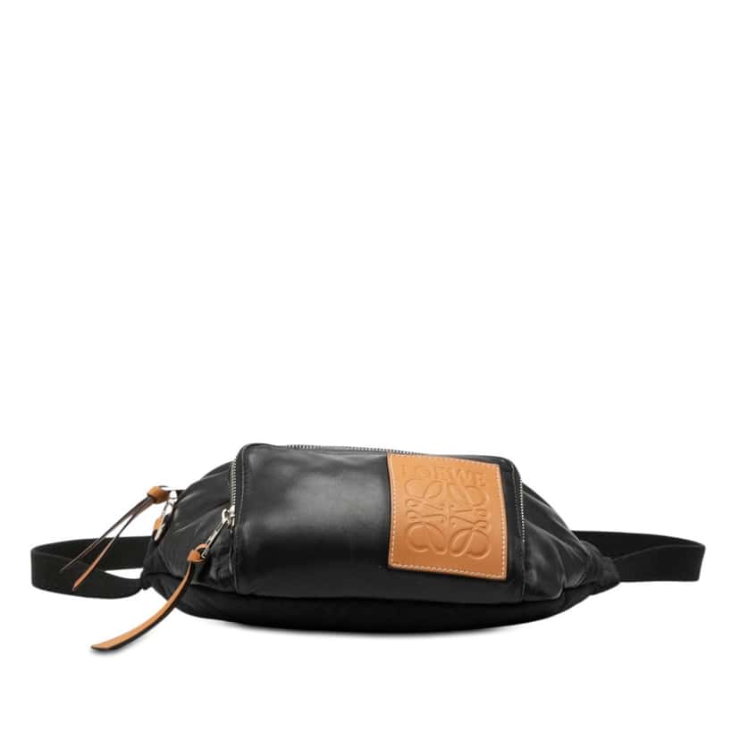Loewe Nappa Anagram Puffy Belt Bag Black Leather Very good condition - Inside View