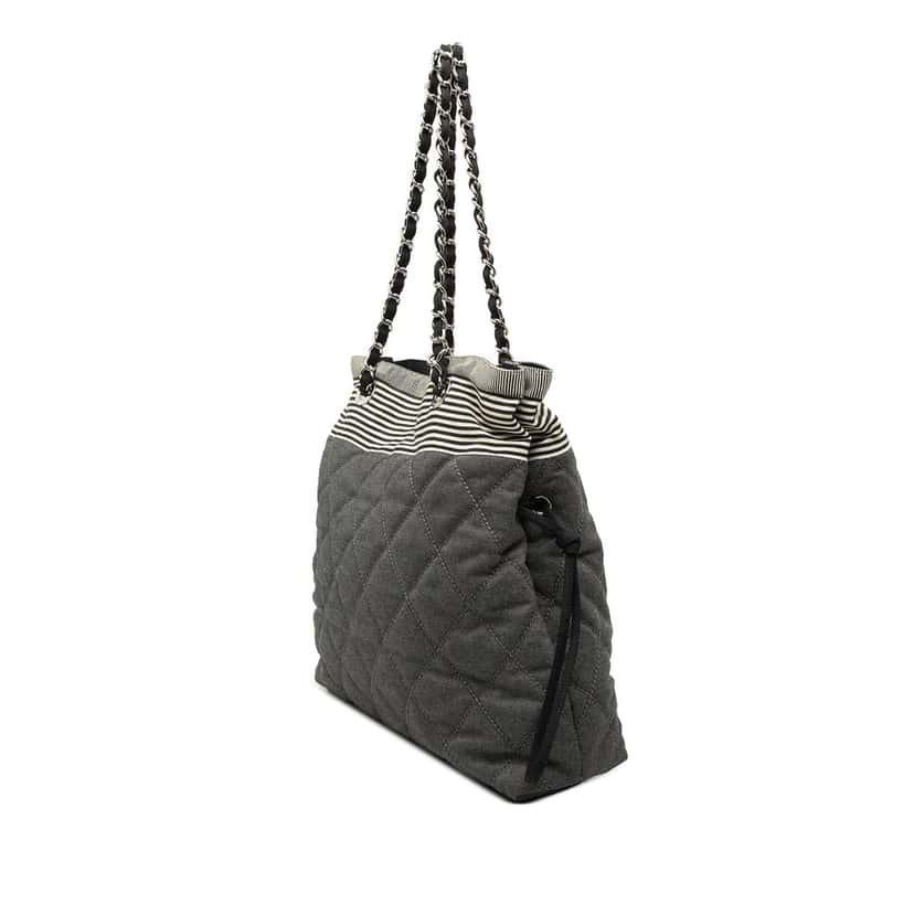 Chanel CC Quilted Denim Bonbon Tote Other Very good condition - Back View