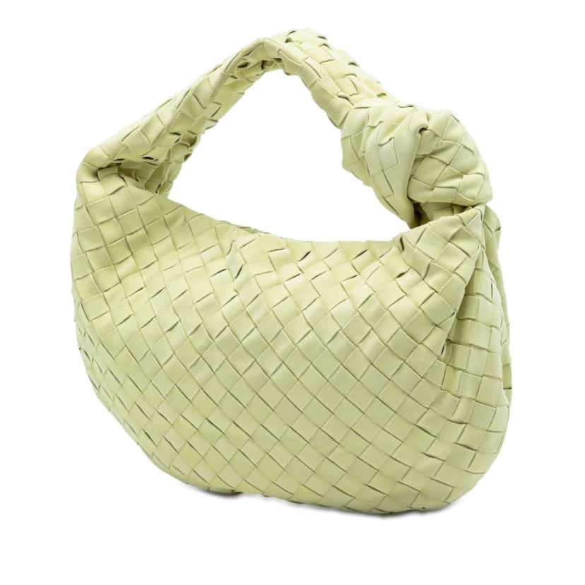 Bottega Veneta Teen Suede Intrecciato Jodie Yellow Leather Very good condition - Back View