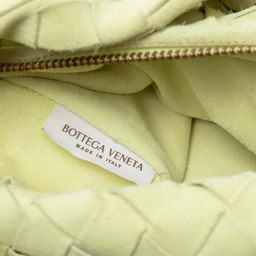 Bottega Veneta Teen Suede Intrecciato Jodie Yellow Leather Very good condition - Box View