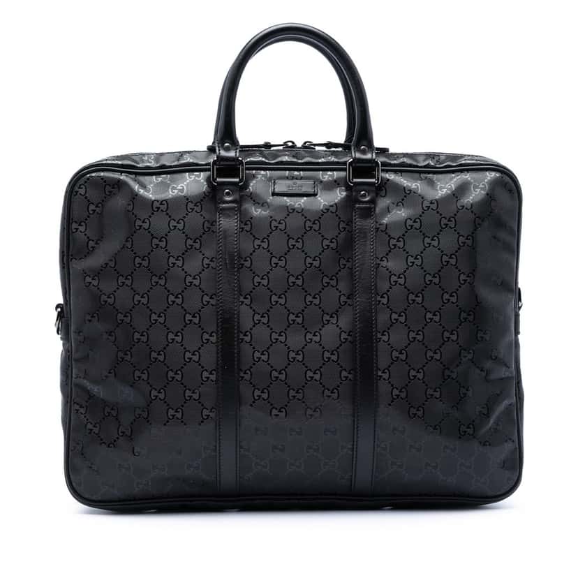 Gucci GG Imprime Business Bag Black Very good condition - Front View