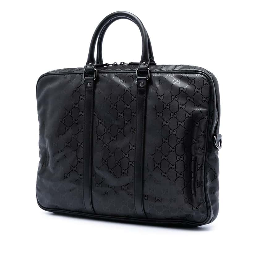 Gucci GG Imprime Business Bag Black Very good condition - Back View
