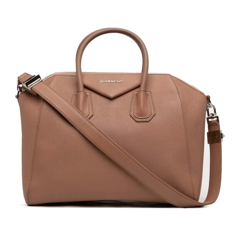 Givenchy Medium Goatskin Antigona Satchel Brown Leather Very good condition - Front View