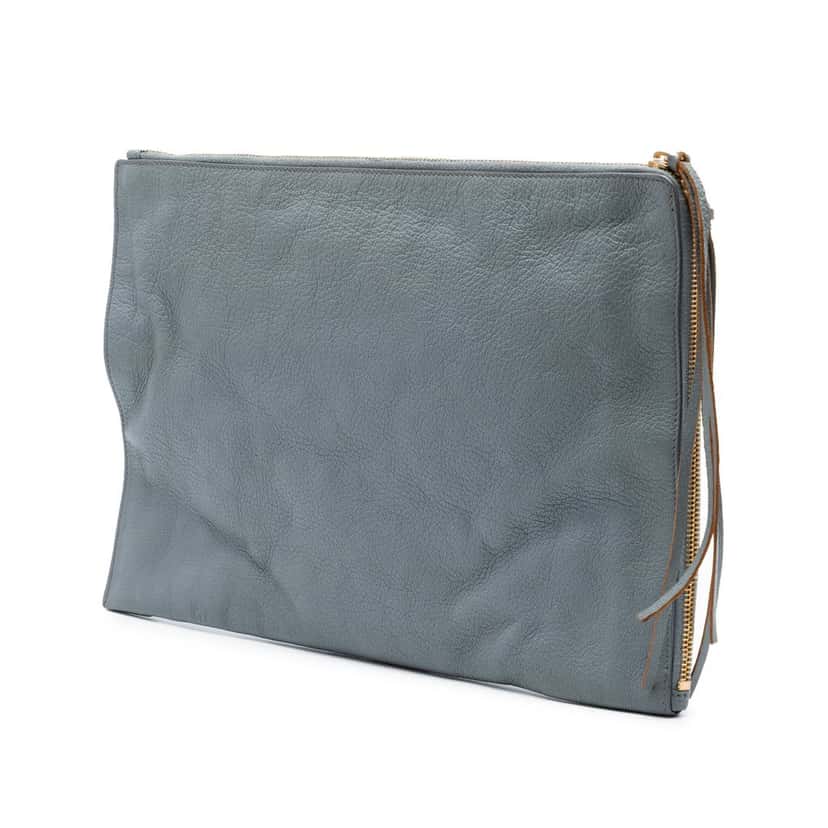 Balenciaga Goatskin Motocross Classic Metallic Edge Clutch Other Leather Very good condition - Back View