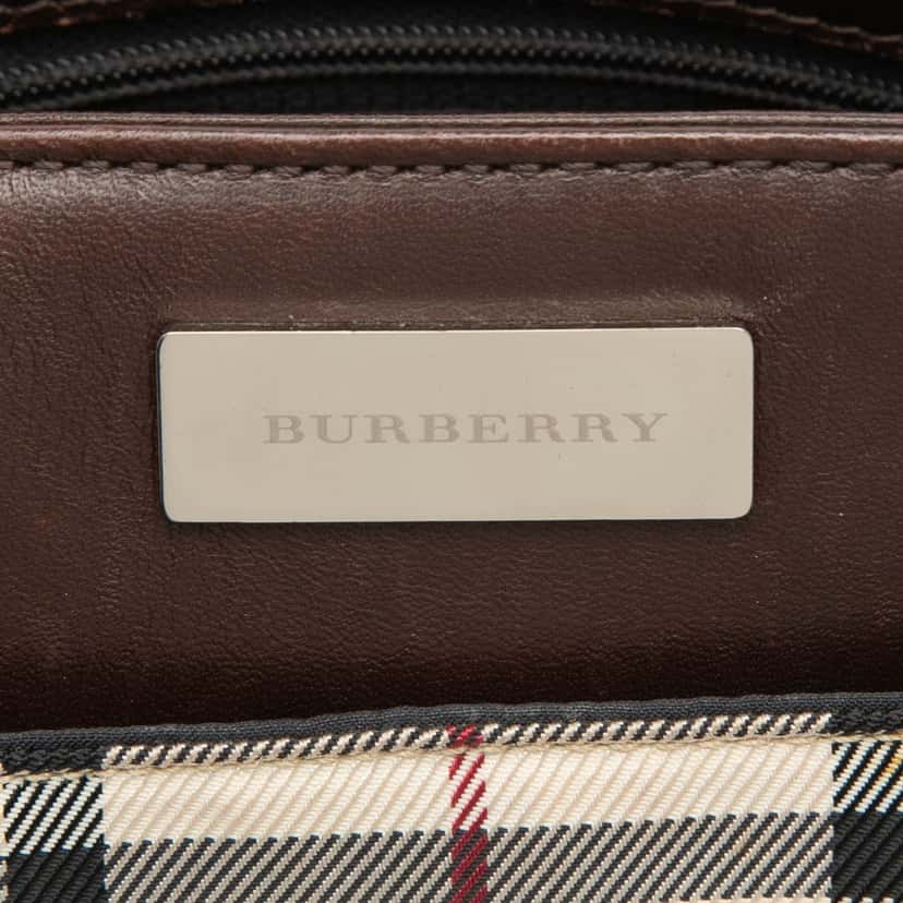 Burberry House Check Canvas Handbag Beige Very good condition - Box View