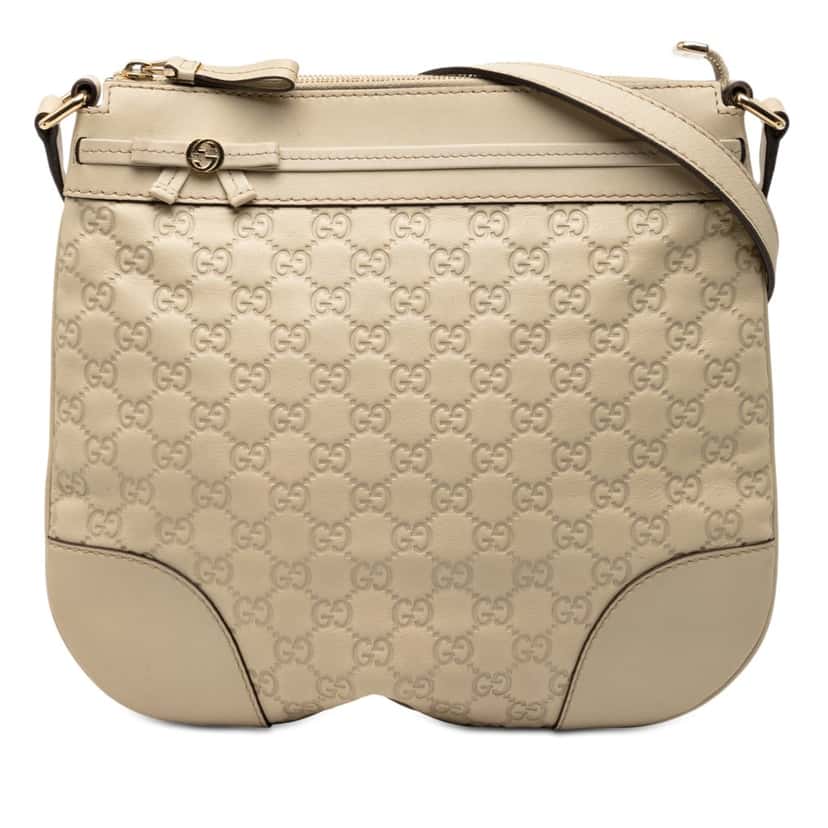 Gucci Guccissima Mayfair Crossbody Beige Leather Very good condition - Front View