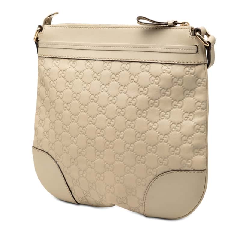 Gucci Guccissima Mayfair Crossbody Beige Leather Very good condition - Back View