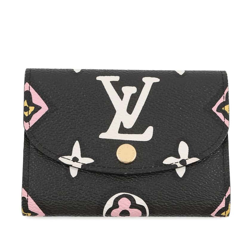 Louis Vuitton Monogram Giant Wild at Heart Rosalie Coin Purse Black Very good condition - Front View