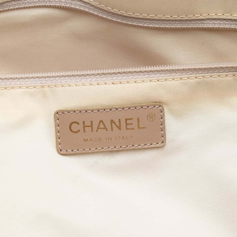 Chanel New Travel Line Nylon Tote Beige Very good condition - Box View