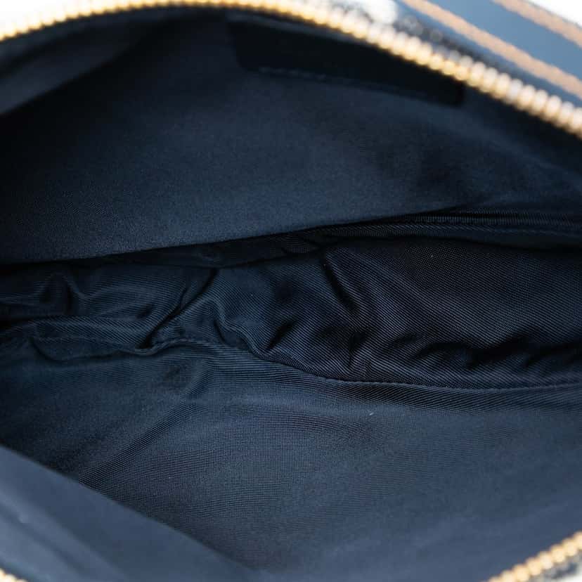 Dior Mini Diorissimo Canvas Saddle Pochette Blue Very good condition - Model View
