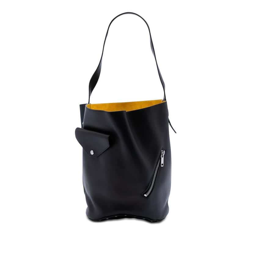 Celine Leather Biker Bucket Bag Black Leather Very good condition - Front View