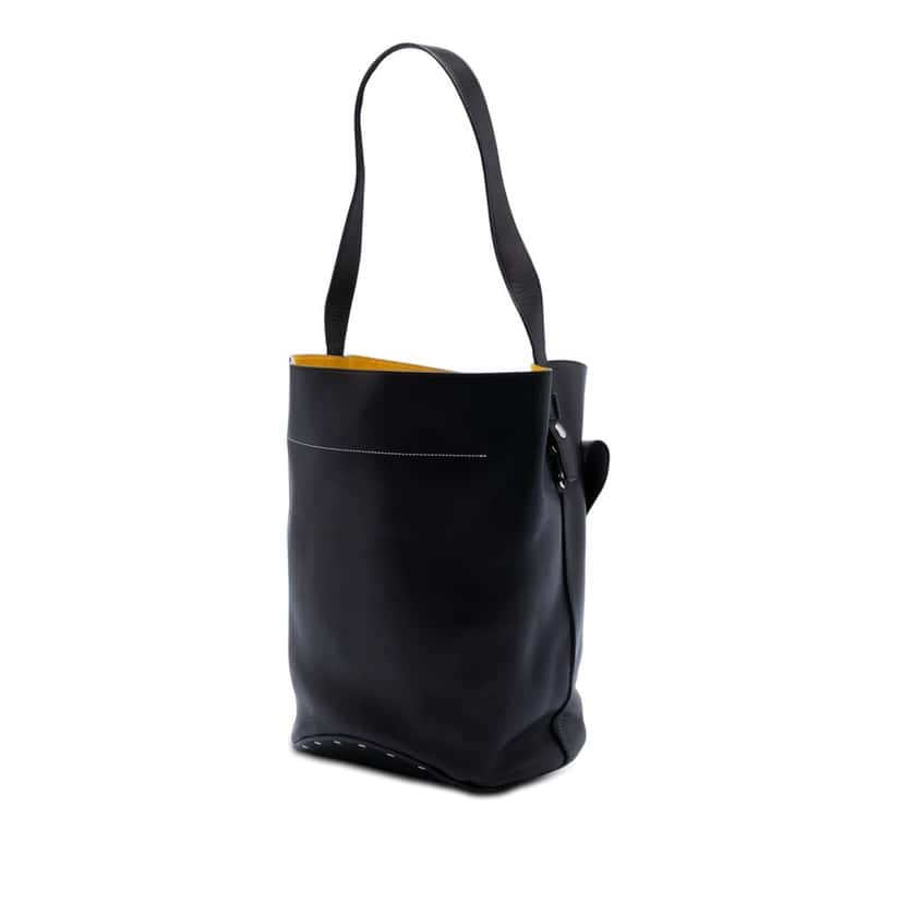 Celine Leather Biker Bucket Bag Black Leather Very good condition - Back View