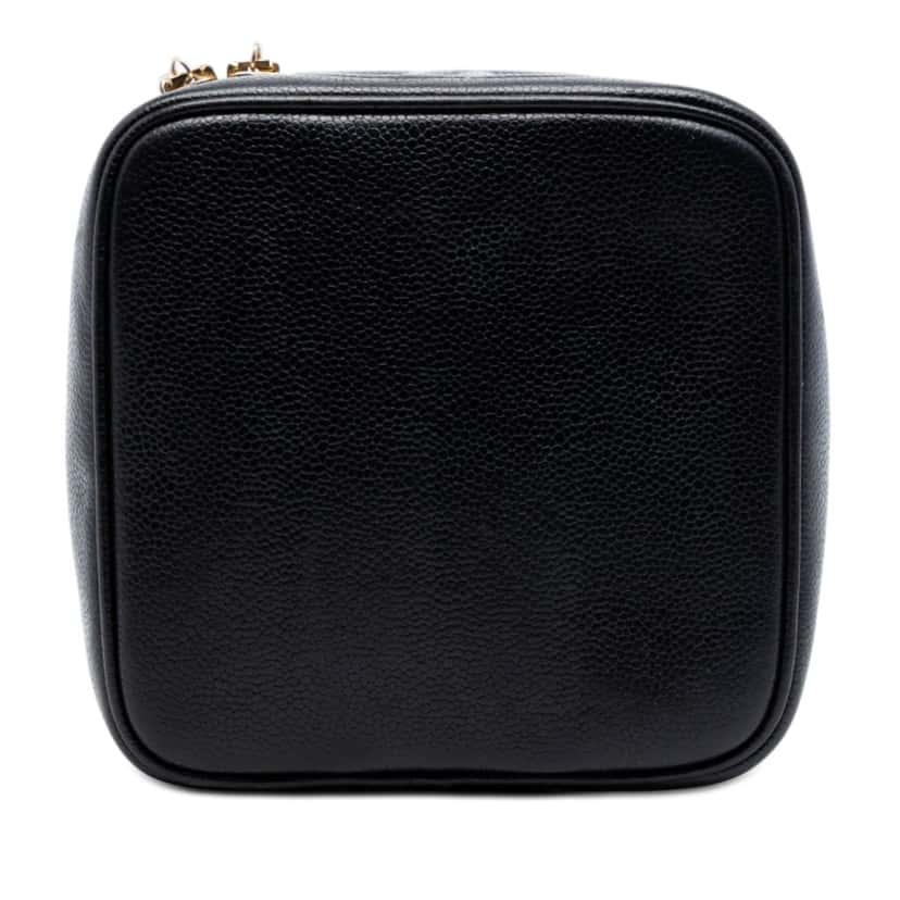 Chanel CC Caviar Vanity Case Black Leather Very good condition - Inside View