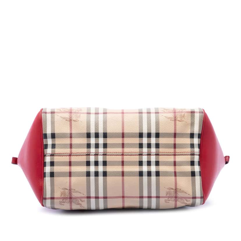 Burberry Small Haymarket Check Coated Canvas Blaze Satchel Beige Very good condition - Inside View