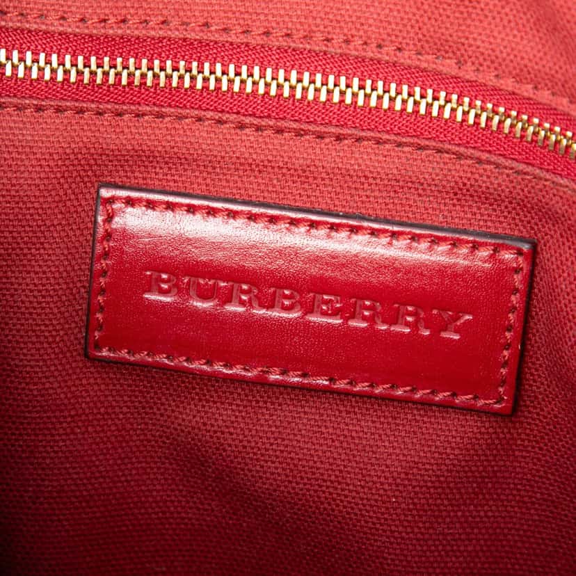 Burberry Small Haymarket Check Coated Canvas Blaze Satchel Beige Very good condition - Box View