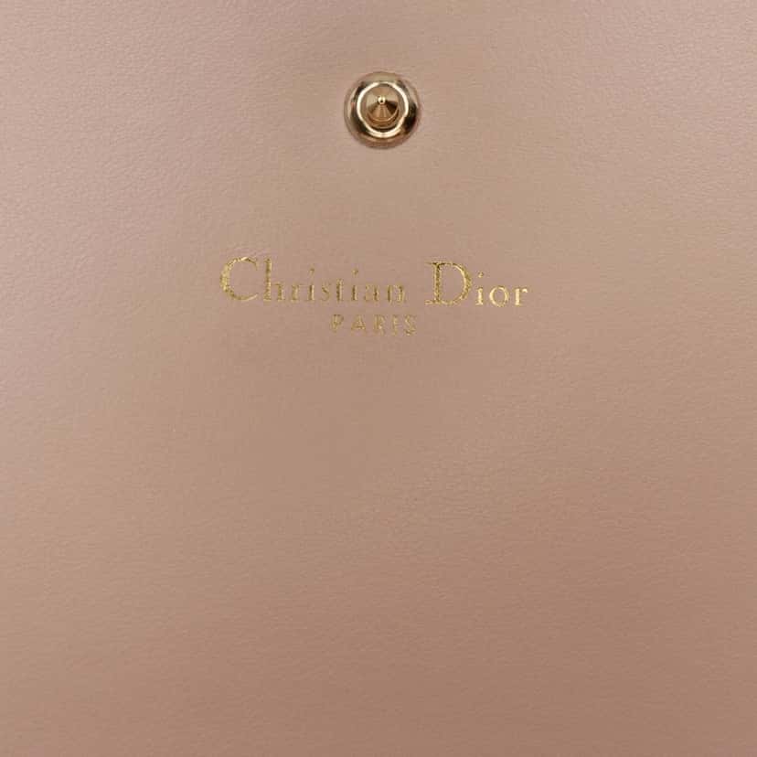 Dior Patent Diorama Wallet On Chain Beige Leather Very good condition - Box View