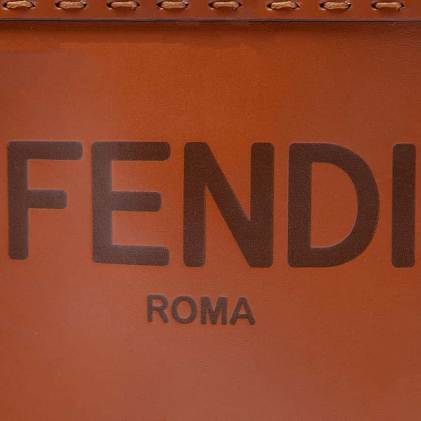 Fendi Mini Leather Sunshine Shopper Tote Brown Leather Very good condition - Box View